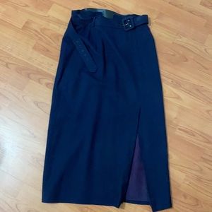 Navy blue long skirt